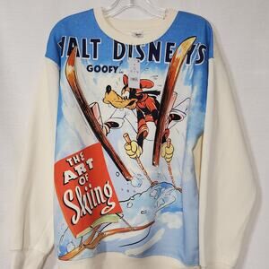 Disney Goofy '' The Art of skiing'' men's medium Sweatshirt